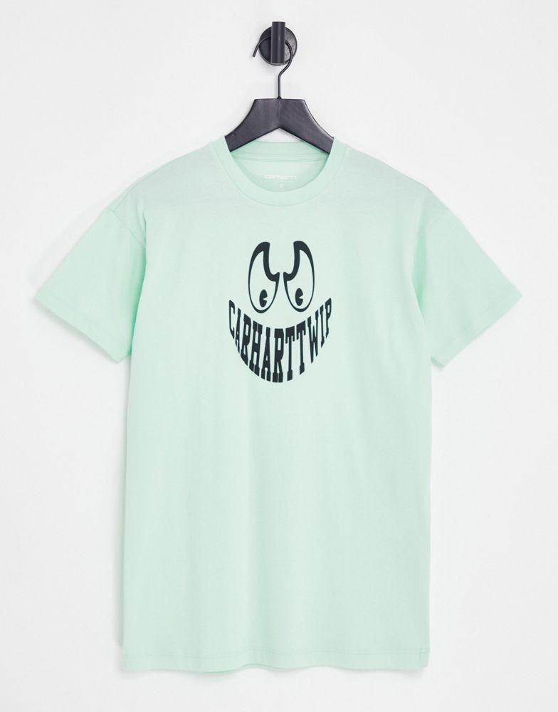 Carhartt WIP grin logo t-shirt in mint商品第1张图片规格展示