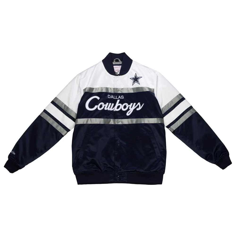 商品Mitchell & Ness|Special Script Heavyweight Satin Football Jacket,价格¥375,第1张图片详细描述