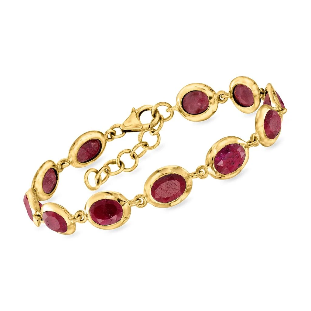 商品Ross-Simons|Ruby Bracelet in 18kt Gold Over Sterling,价格¥1049,第1张图片