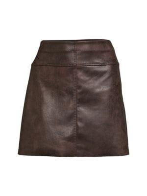 Leatherette A-Line Mini Skirt商品第3张图片规格展示