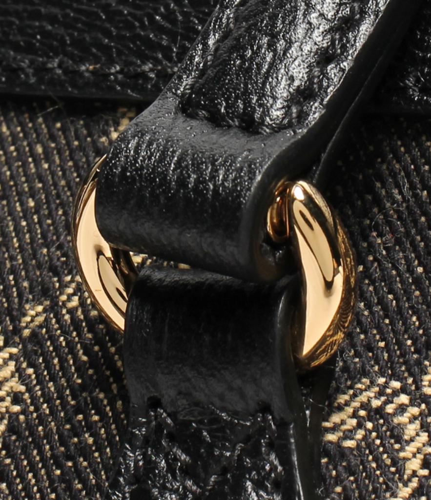 Gucci Black GG Coated Canvas Leather Medium Ophidia Tote Bag商品第7张图片规格展示