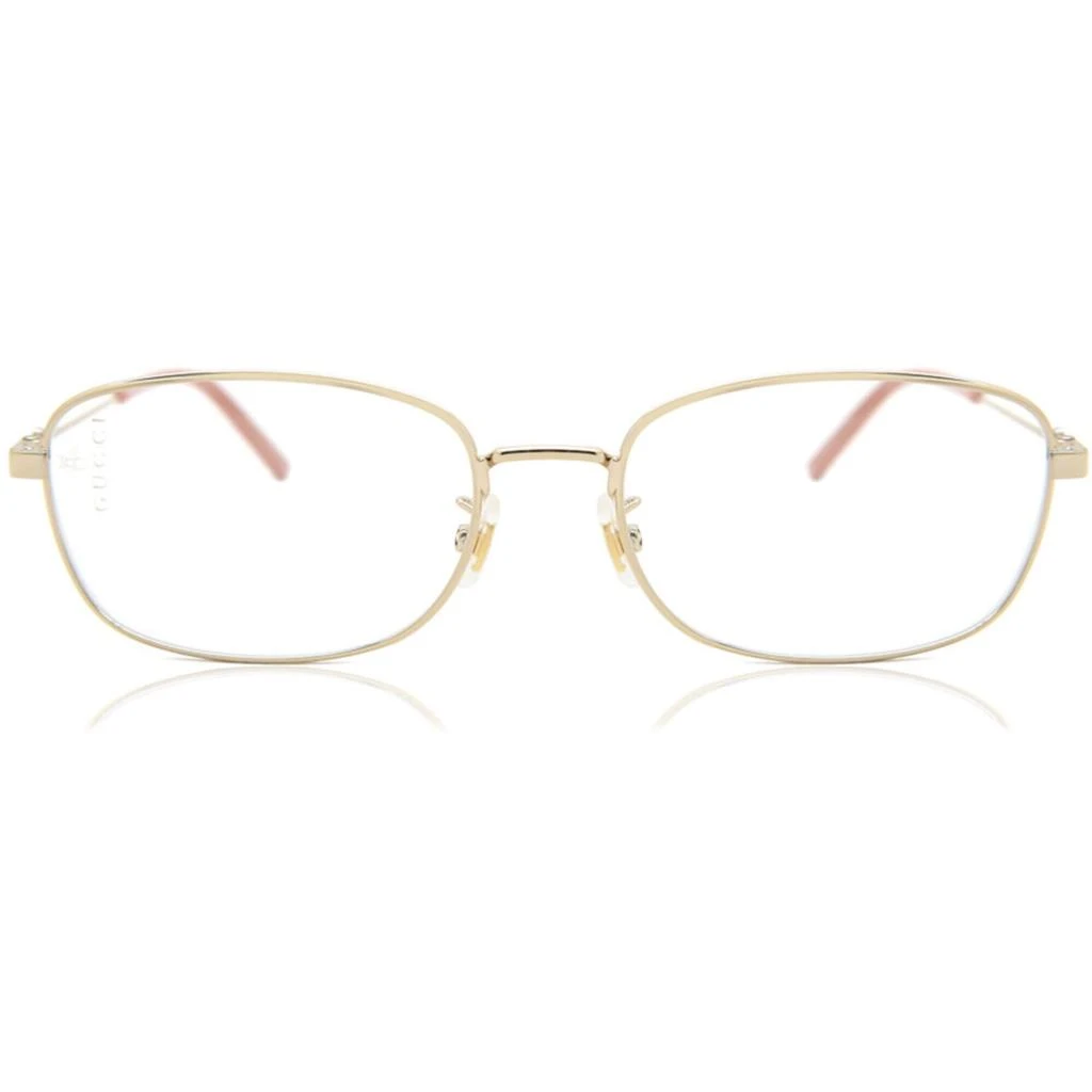商品Gucci|Gucci Women's Eyeglasses - Gold Rectangular Full-Rim Metal Frame | GUCCI GG0444O 1,价格¥1460,第2张图片详细描述
