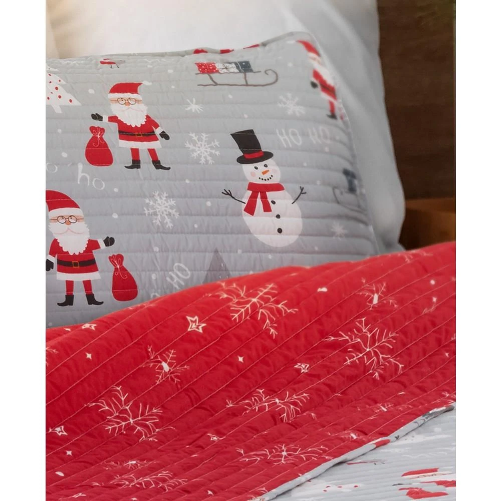商品Avanti|Santa & Snowman 2-Pc. Quilt Set,价格¥261,第5张图片详细描述