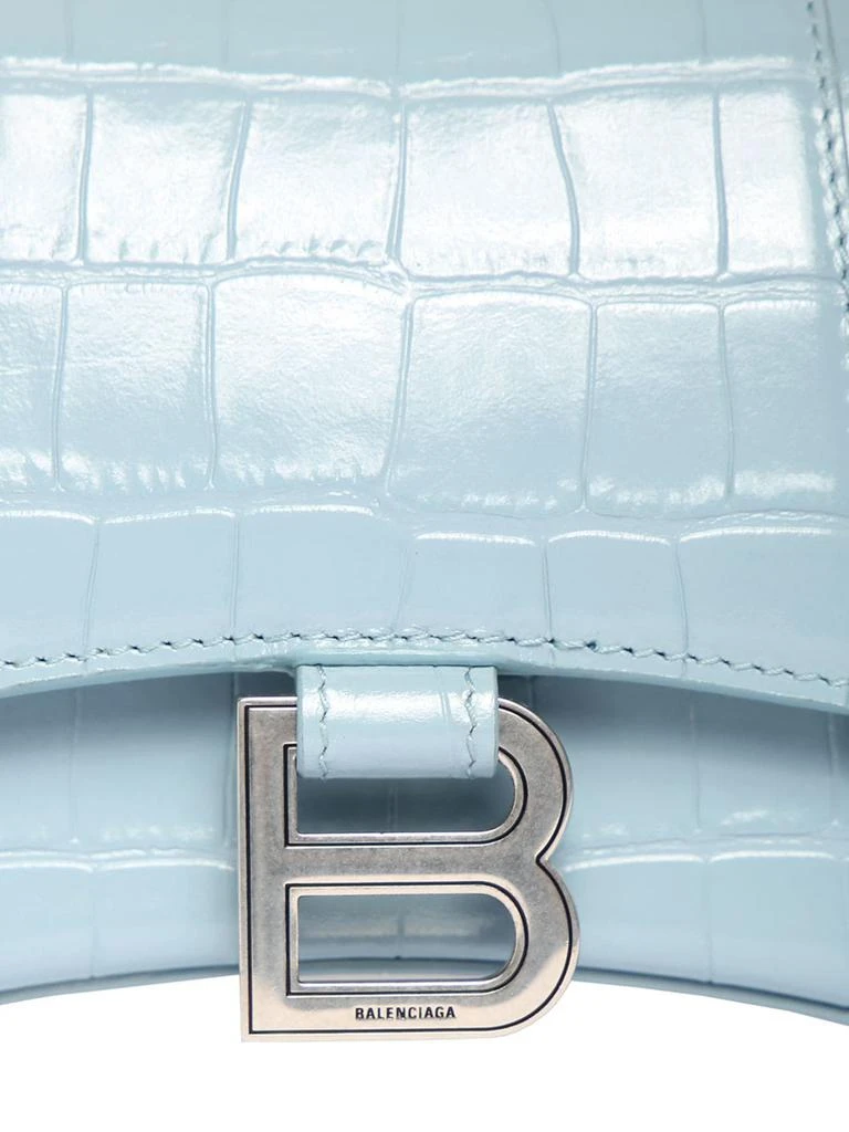 商品Balenciaga|Xs Hourglass Shiny Embossed Leather Bag,价格¥20880,第4张图片详细描述