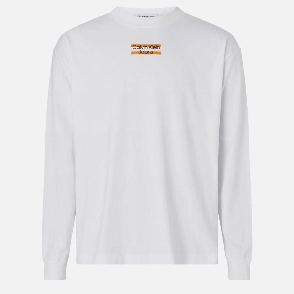 商品Calvin Klein|Calvin Klein Jeans Striped Logo Cotton T-Shirt,价格¥178,第1张图片