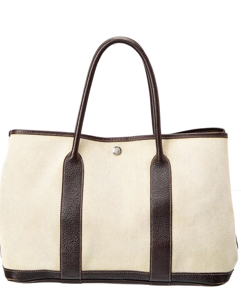 商品[二手商品] Chanel|Hermes Brown Canvas Garden Party Tote PM (Authentic Pre-Owned),价格¥7968,第1张图片