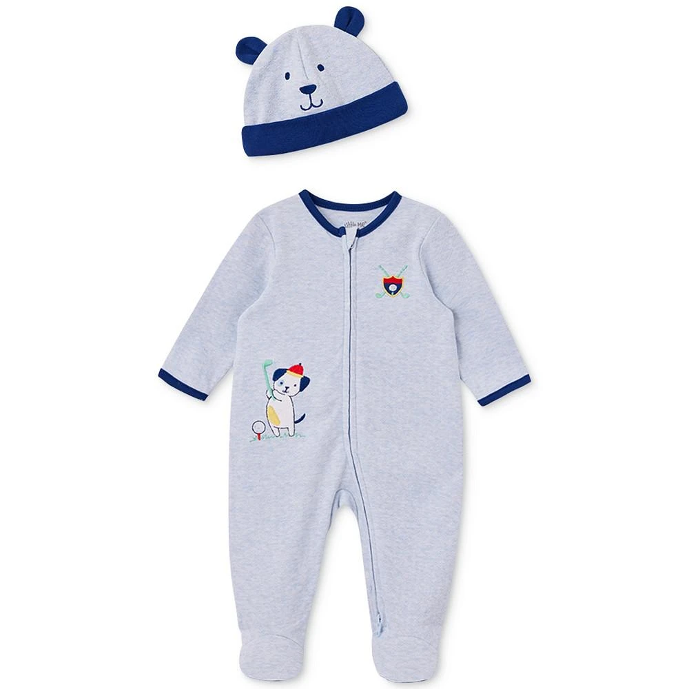 商品Little Me|Baby Boys Golf Puppy Coverall and Hat, 2 Piece Set,价格¥85,第1张图片