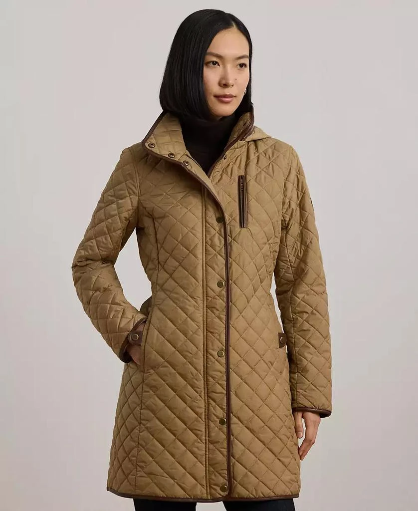 商品Ralph Lauren|女款中长款菱形绗缝外套,价格¥1760,第1张图片