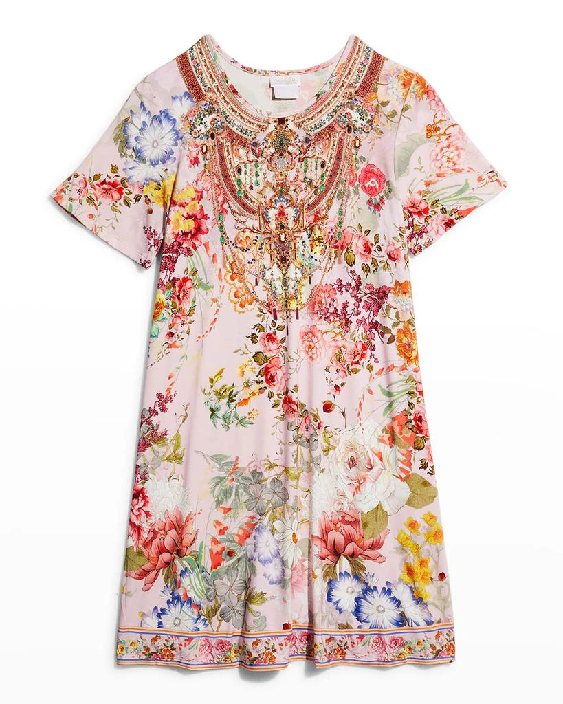 商品Camilla|Girl's Flower Child T-Shirt Dress, Size 12-14,价格¥551,第1张图片