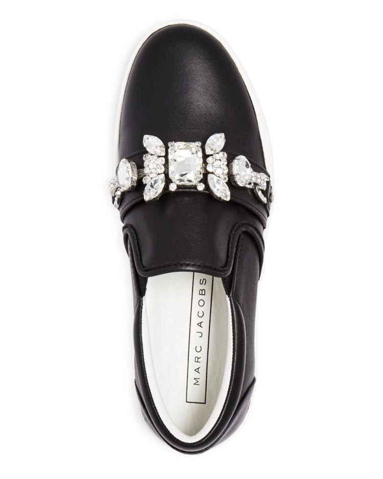 商品Marc Jacobs|Women's Wright Embellished Leather Slip-On Platform Sneakers,价格¥1545,第3张图片详细描述