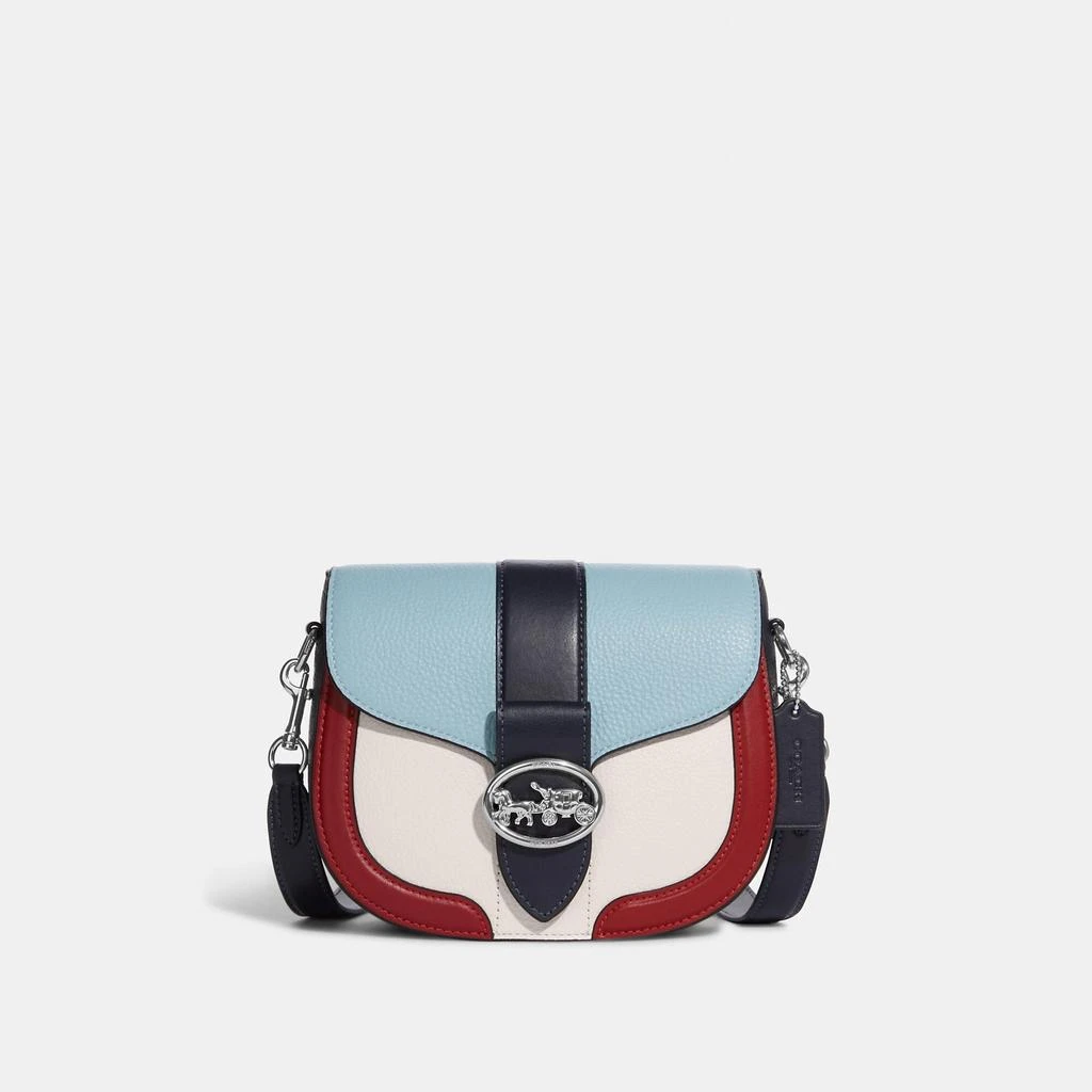 商品Coach|Coach Outlet Georgie Saddle Bag In Colorblock,价格¥913,第1张图片