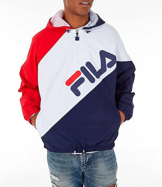 商品Fila|Men's FILA Harrison Half-Zip Nylon 卫衣,价格¥149,第3张图片详细描述