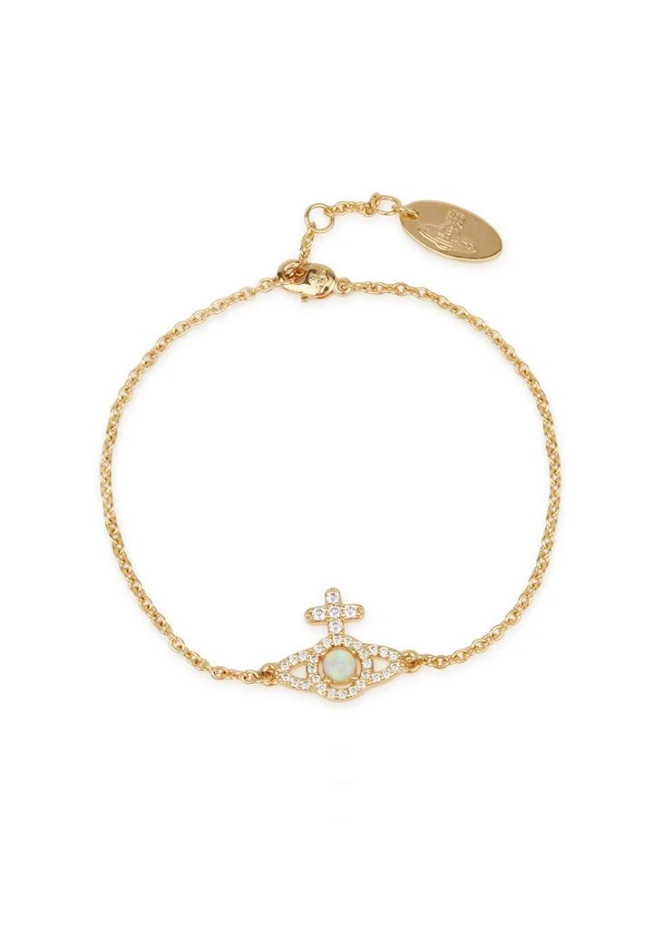 商品Vivienne Westwood|Olympia embellished gold-tone orb bracelet,价格¥1034,第1张图片