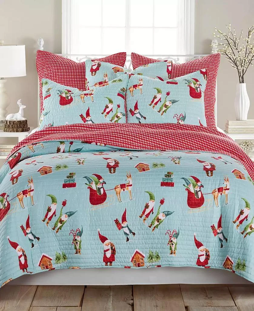 商品Levtex|Gnome for the Holidays Embroidered Decorative Pillow, 12" x 24",价格¥156,第2张图片详细描述