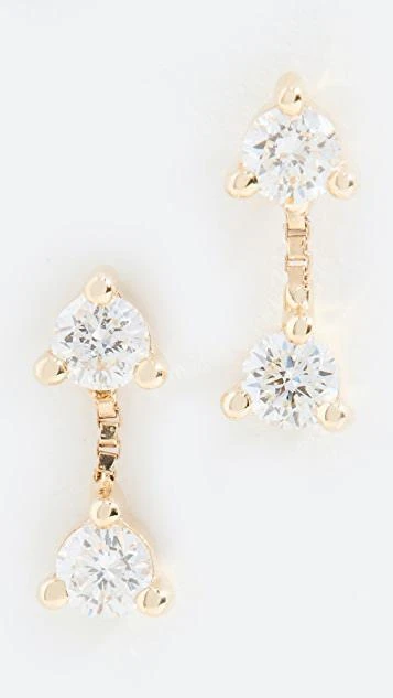 商品Effy|14k 双独立钻石链条耳钉,价格¥6758,第1张图片