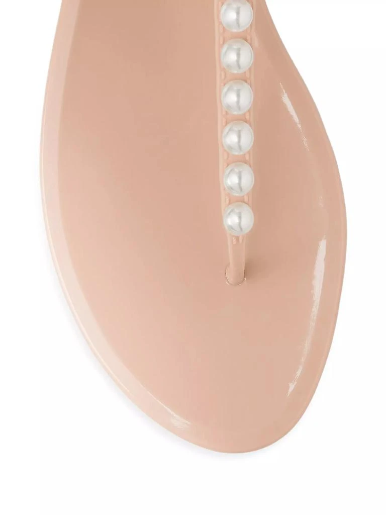 商品Stuart Weitzman|Goldie Embellished Jelly Thong Sandals,价格¥1120,第4张图片详细描述
