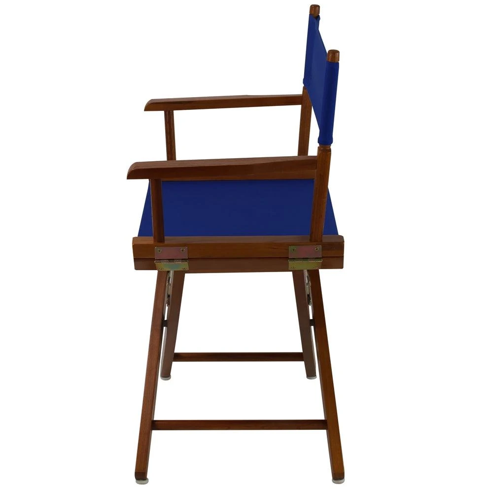 商品American Trails|Extra-Wide Premium 18"  Directors Chair Mission Oak Frame W/Royal Blue Color Cover,价格¥745,第2张图片详细描述