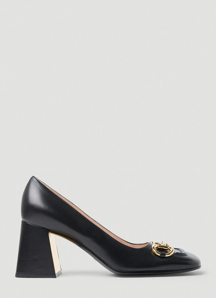 商品Gucci|Horsebit Mid-Heel Pumps,价格¥6105,第1张图片