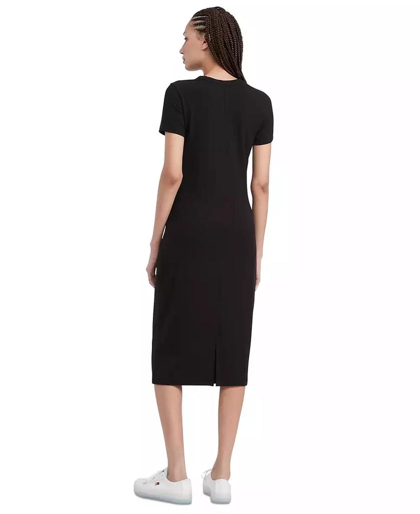 商品Tommy Jeans|Women's Ribbed Bodycon Midi Dress,价格¥317,第2张图片详细描述