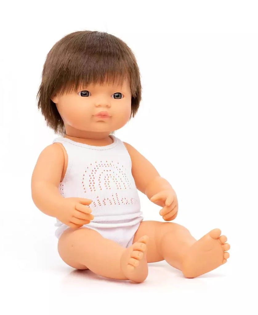 商品MINILAND|15" Baby Doll Caucasian Brunette Boy Set, 3 Piece,价格¥420,第1张图片