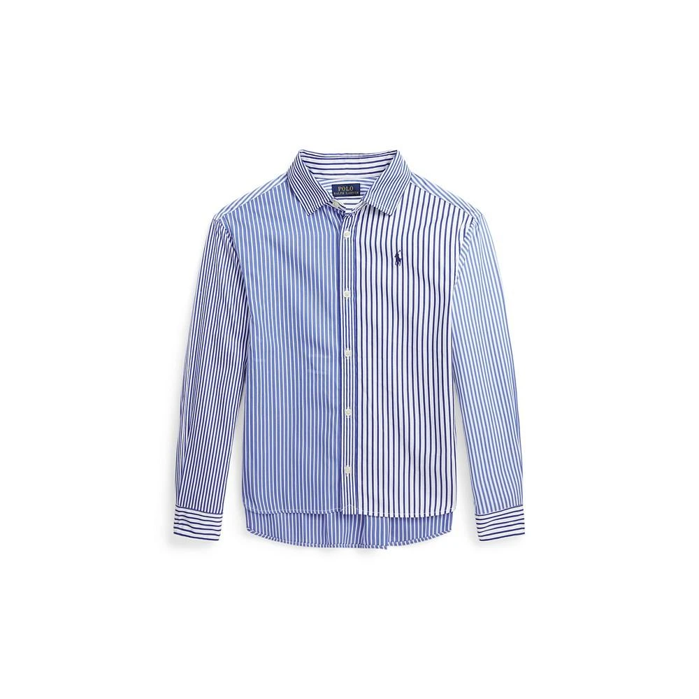 商品Ralph Lauren|Big Girls Striped Cotton Poplin Fun Shirt,价格¥317,第4张图片详细描述