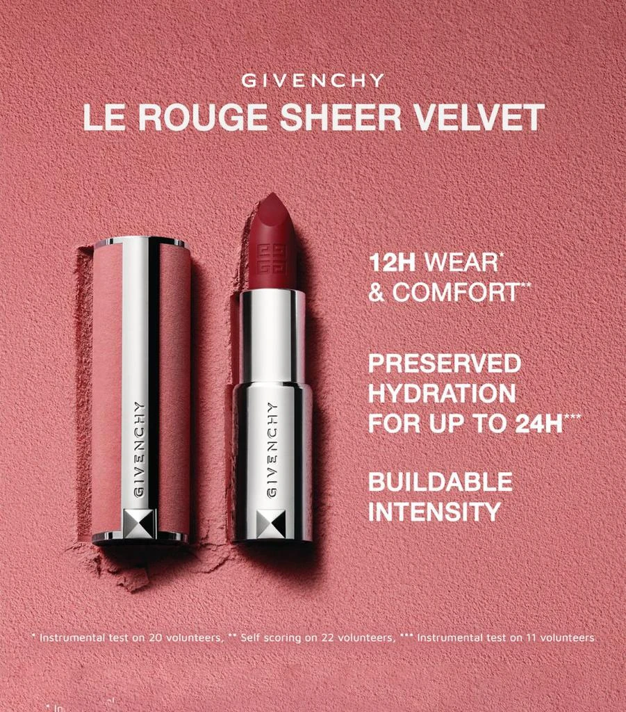商品Givenchy|Le Rouge Sheer Velvet Refillable Matte Lipstick,价格¥391,第2张图片详细描述