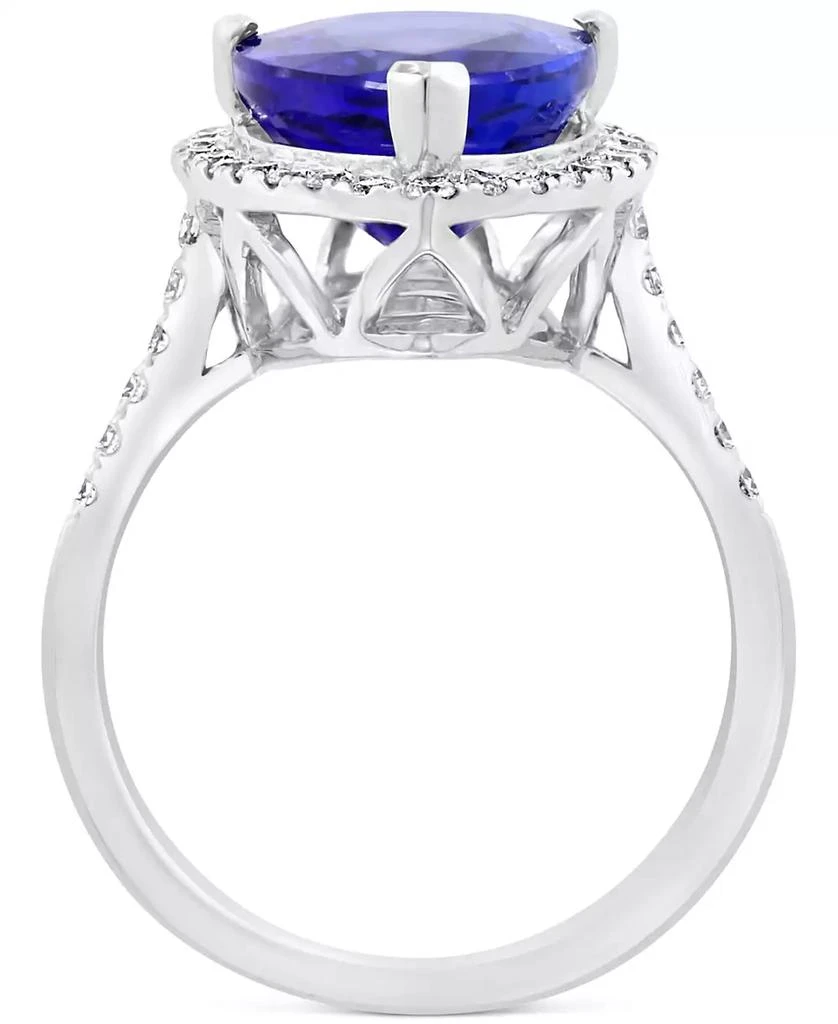 商品Effy|EFFY® Tanzanite (6 ct. t.w.) & Diamond (3/8 ct. t.w.) Halo Ring in 14k White Gold,价格¥32151,第3张图片详细描述