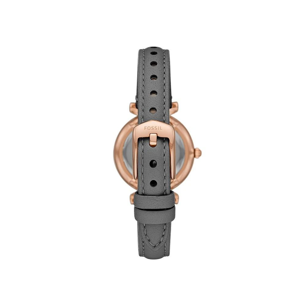 商品Fossil|Women's Carlie Mini Gold-Tone Brown Leather Strap Watch 28mm,价格¥563,第3张图片详细描述