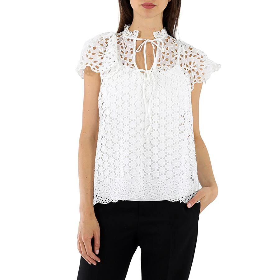 商品Ralph Lauren|White Broderie Anglaise Blouse,价格¥604,第1张图片