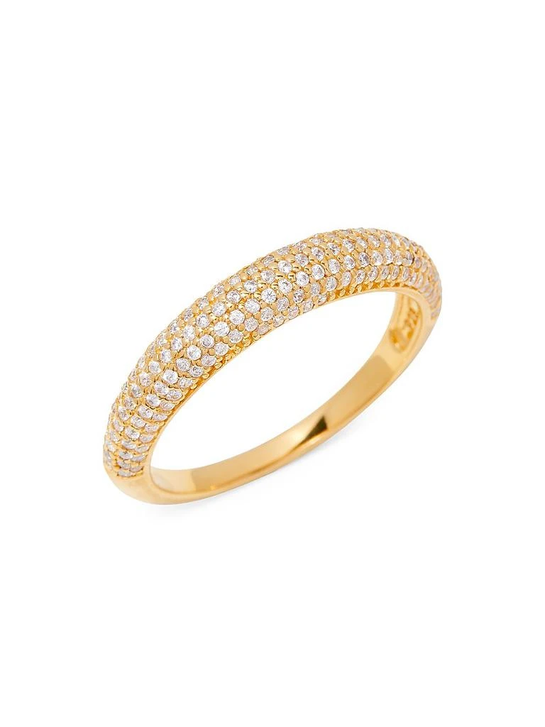 商品brook & york|Marian 14K-Yellow-Gold Vermeil & Cubic Zirconia Domed Ring,价格¥725,第1张图片
