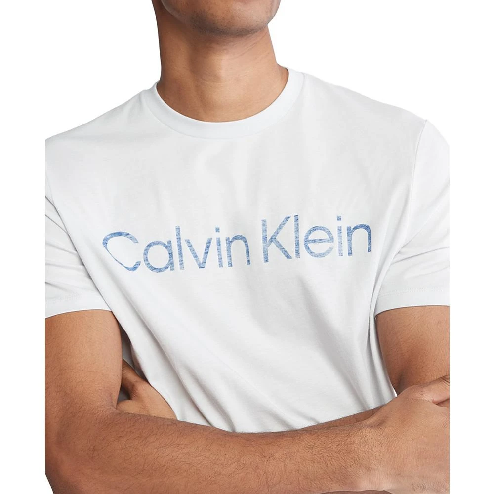 商品Calvin Klein|Men's Short Sleeve Crewneck Faded Logo Graphic T-Shirt,价格¥297,第3张图片详细描述