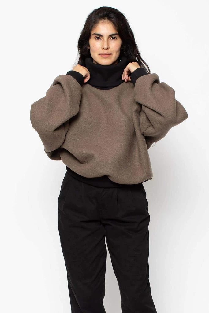 RWHR313 - Wool Turtleneck Sweater with Heavy Cotton Rib 商品