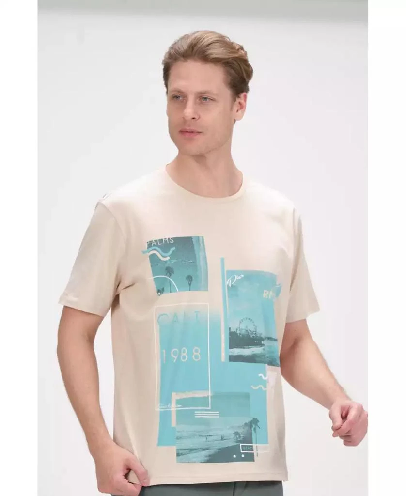 商品RON TOMSON|Men's Modern Print Fitted Cali T-shirt,价格¥445,第5张图片详细描述