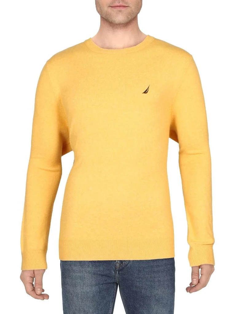 商品Nautica|Mens Heathered Long Sleeve Crewneck Sweater,价格¥302,第2张图片详细描述