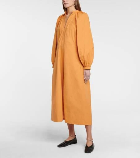 商品Jil Sander|白色棉质府绸中长连衣裙,价格¥8658,第2张图片详细描述