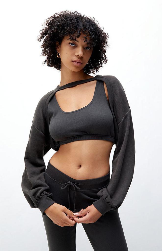 商品PacSun|Catalina Cropped Shrug Sweatshirt Two-Piece Set,价格¥86,第1张图片