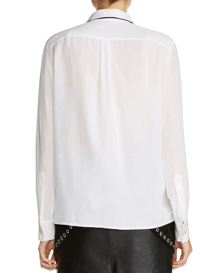 商品Maje|Campi Bow-Detail Silk Shirt,价格¥1463,第2张图片详细描述