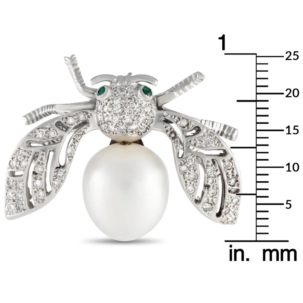 商品[二手商品] Non Branded|LB Exclusive 18K White Gold 0.60ct Diamond and Pearl Insect Brooch,价格¥13158,第3张图片详细描述