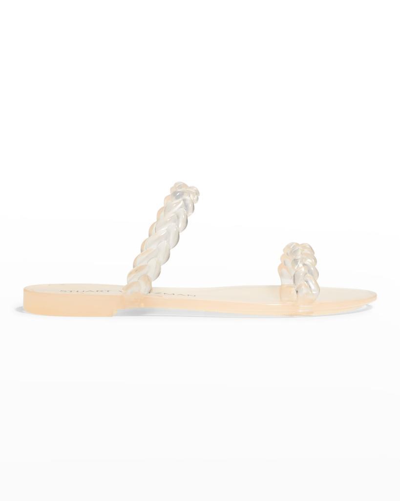 商品Stuart Weitzman|Sawyer Braided Dual-Band Jelly Sandals,价格¥317,第1张图片