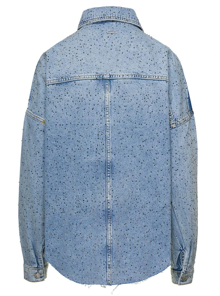商品LIU •JO|Liu-Jo Lioght Blue Jacket With All-over Rhinestone In Cotton Denim Woman,价格¥1594,第2张图片详细描述