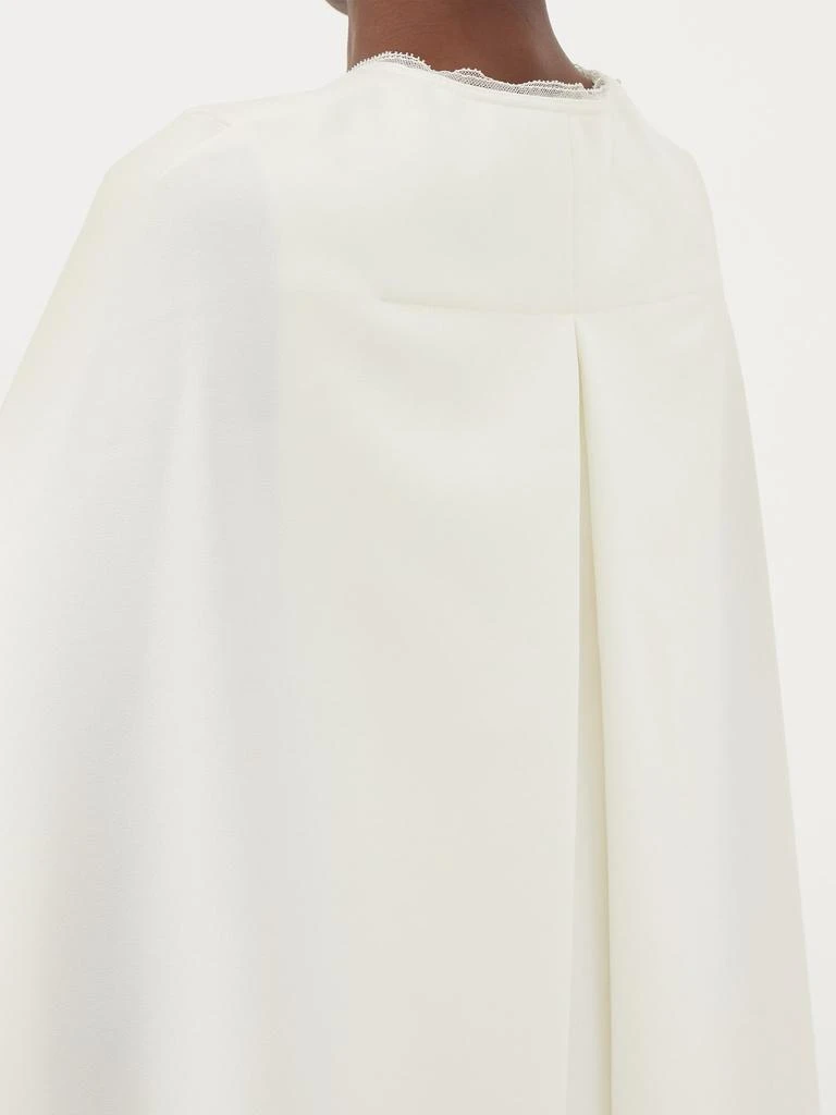 商品ROKSANDA|Twiggy lace-trimmed crepe cape mini dress,价格¥6638,第3张图片详细描述