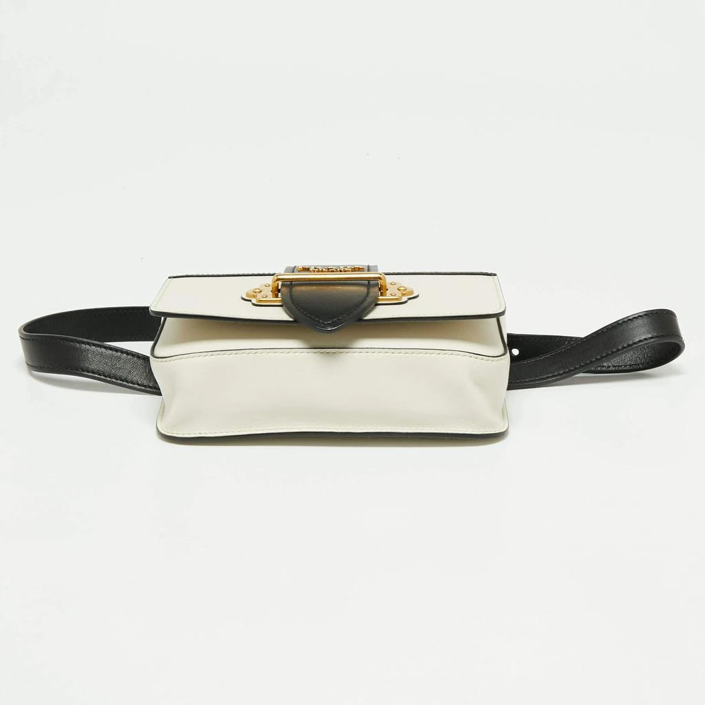 Prada White/Black Leather Cahier Belt Bag 商品