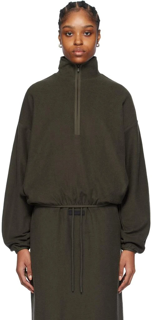商品Essentials|Gray Half-Zip Sweatshirt,价格¥921,第1张图片