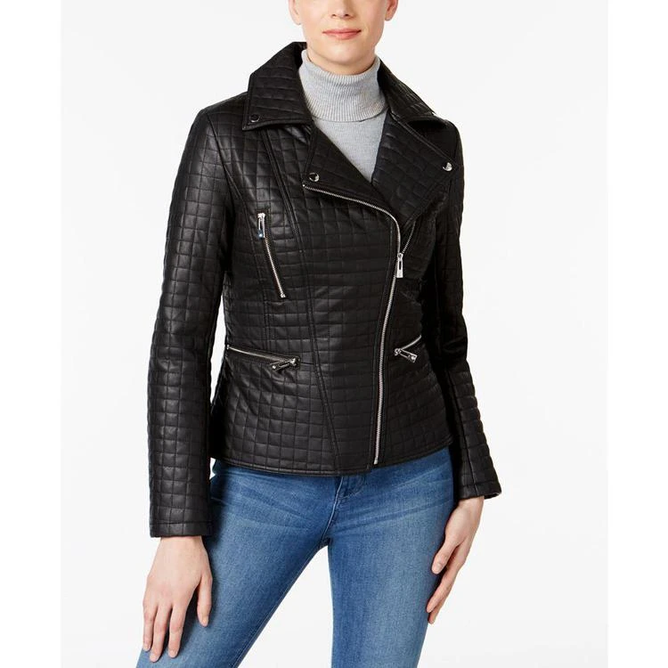 商品INC International|I.N.C. Quilted Faux-Leather Moto Jacket, Created for Macy's,价格¥599,第1张图片