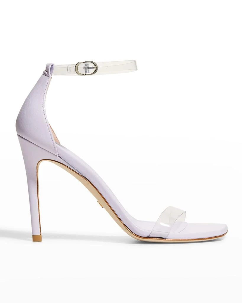 商品Stuart Weitzman|Nudistcurve Clear Ankle-Strap Heel Sandals,价格¥861,第1张图片