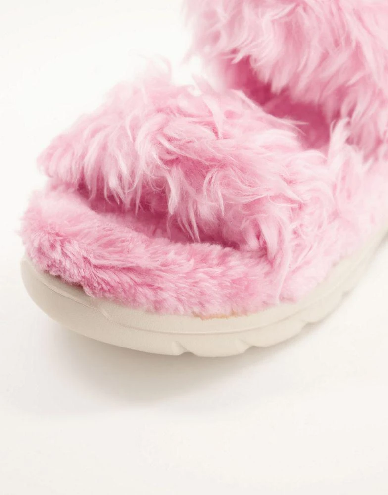 商品UGG|UGG Fluff Sugar sandals in pink - PINK,价格¥478,第3张图片详细描述