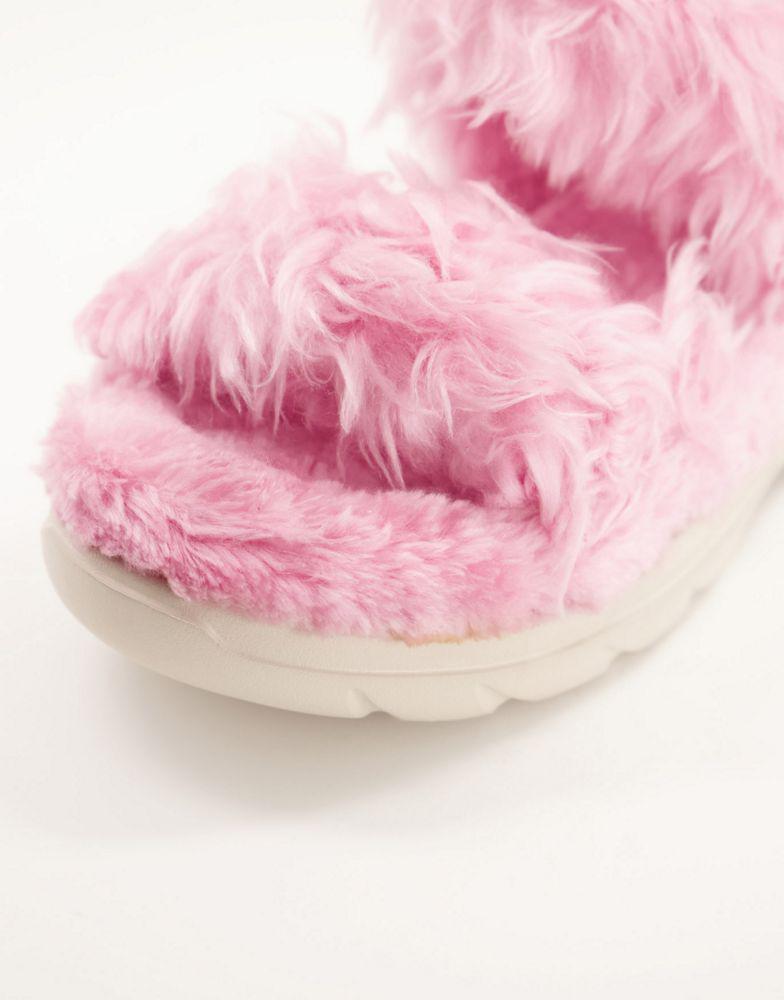 商品UGG|UGG Fluff Sugar sandals in pink - PINK,价格¥446,第5张图片详细描述