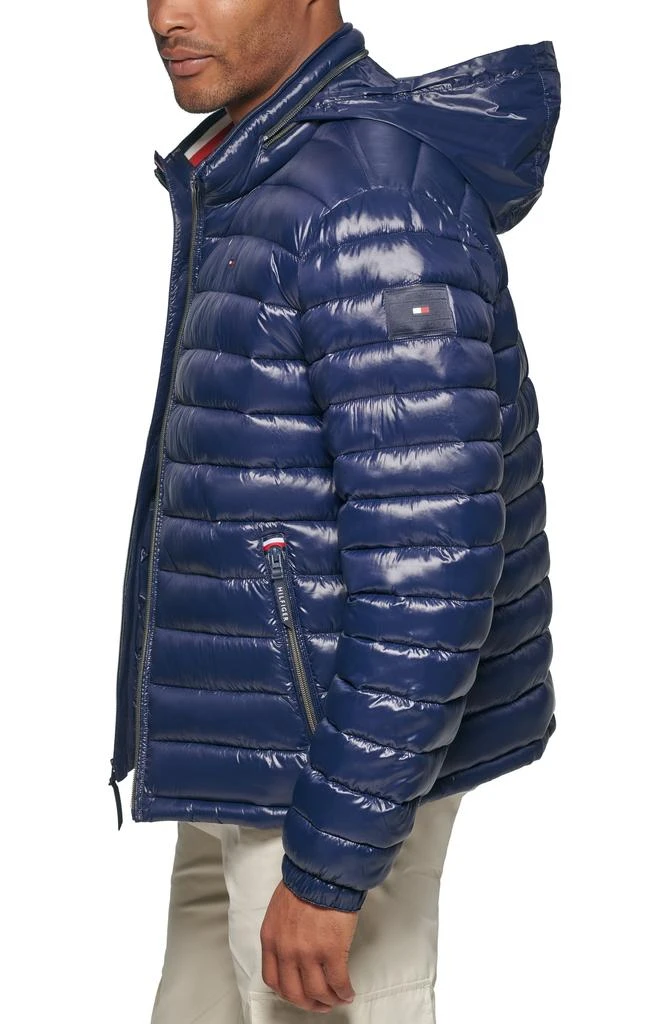 商品Tommy Hilfiger|Wetlook Stowaway Hood Packable Puffer Jacket,价格¥452,第3张图片详细描述