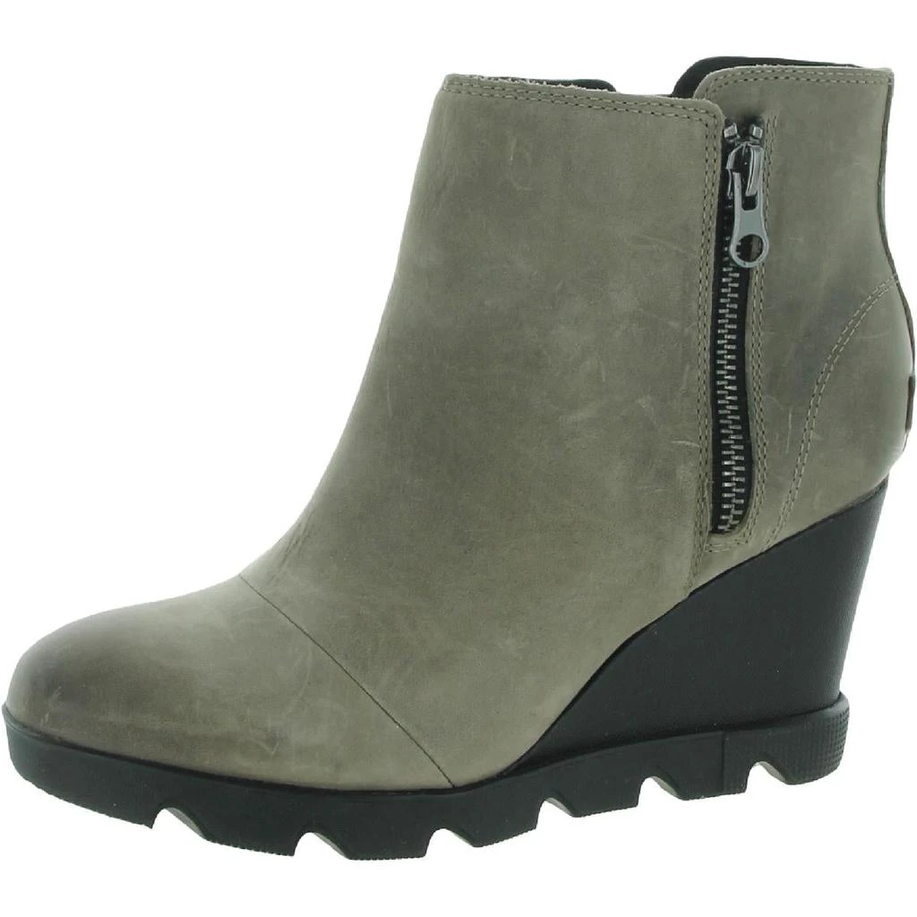 商品SOREL|Sorel Womens Joan Uptown Leather Ankle Wedge Boots,价格¥531,第1张图片