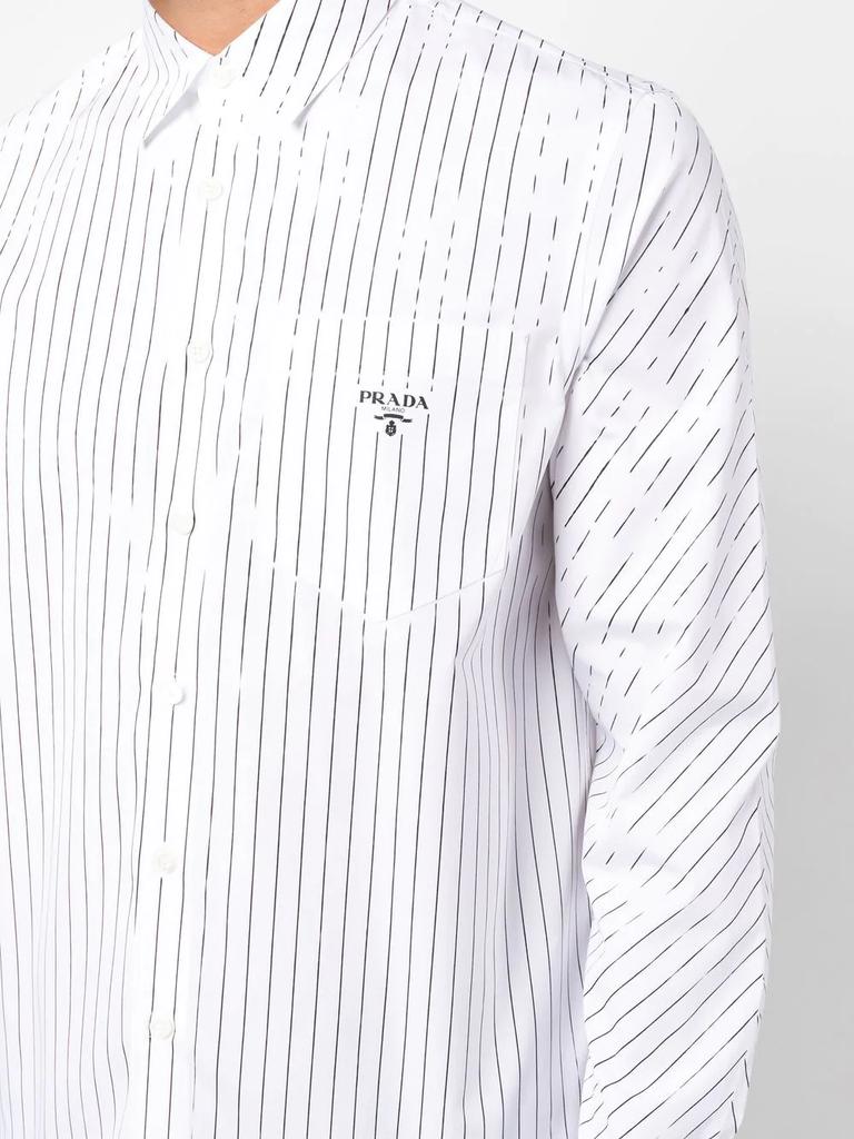 PRADA pinstripe cotton shirt商品第5张图片规格展示